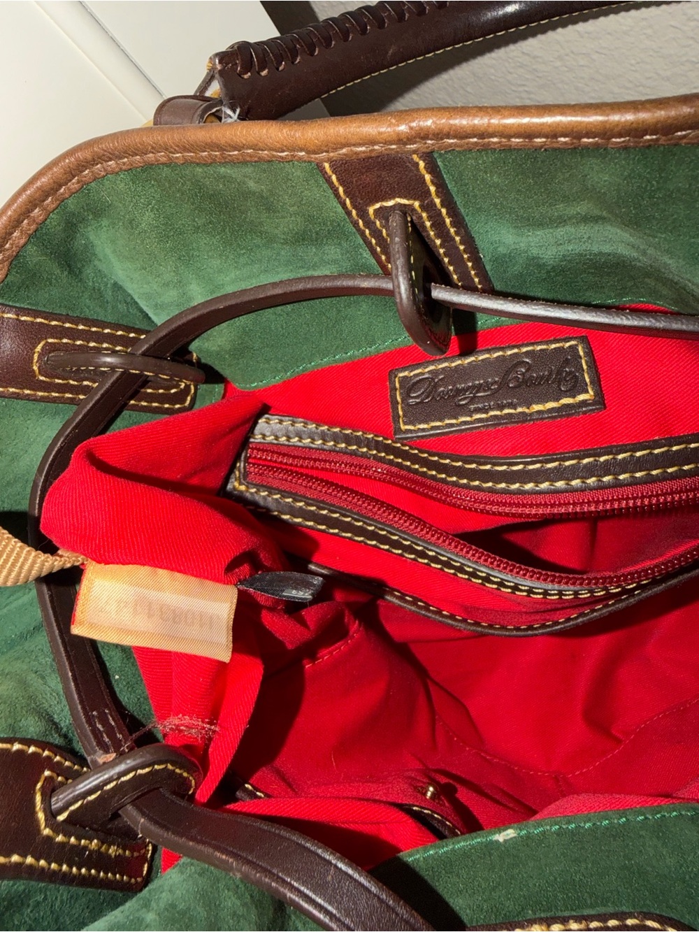 Dooney & Bourke Florentine Buckley Brown Leather Drawstring Satchel with Tassels - Picture 3 of 16